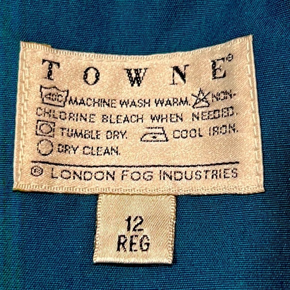 Towne from London fog trench coat color green, size 12 regular - Picture 11 of 11
